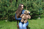 Ведмідь Фіззі Мун сидячий Шоколадний 45 см - фото 4
