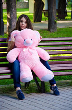Ведмідь Томмі 100 см Рожевий - фото 5