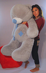 Ведмідь Тедді 140 см Сірий - фото 4