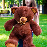 Медведь Томми 100 см Шоколадный