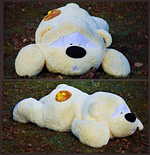 Медведь Физзи Мун лежачий Персик 200 см - фото 4