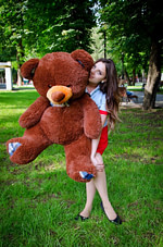 Медведь Барни 120 см Шоколадный