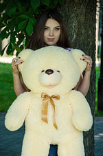 Медведь Бант 110 см Персик - фото 4